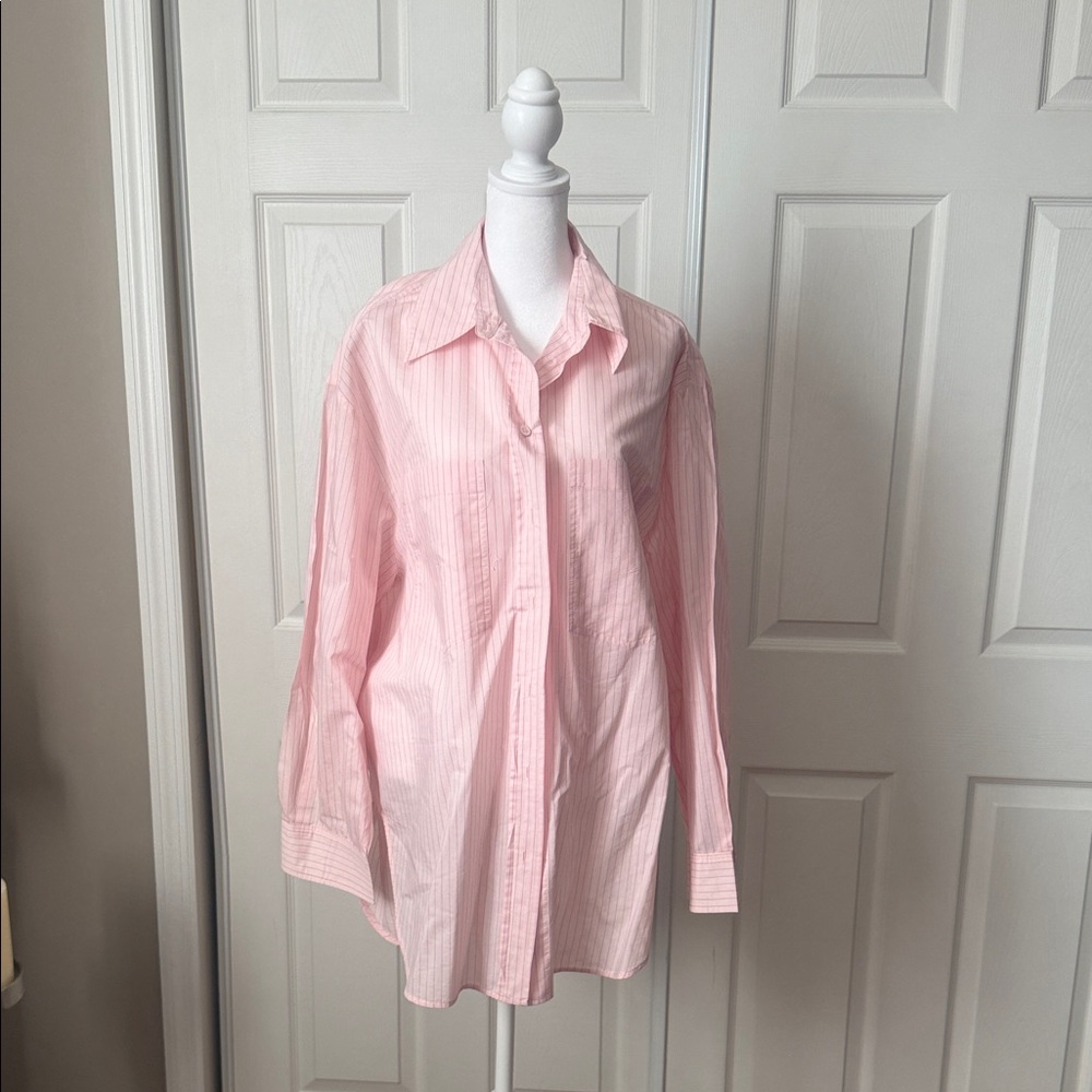 Zara Pink Striped Blouse